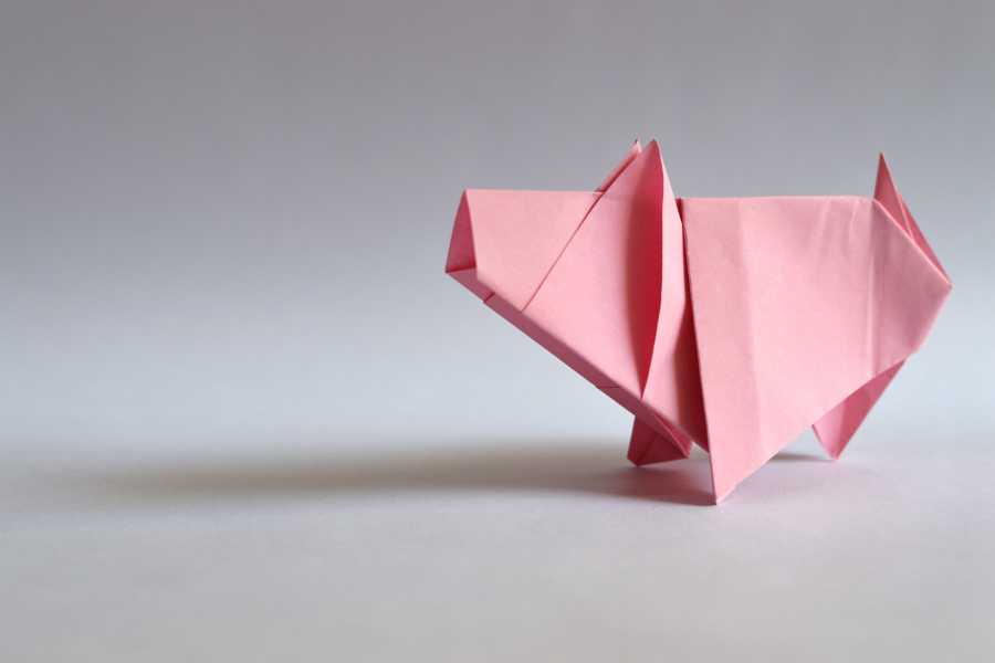 Origami Schwein