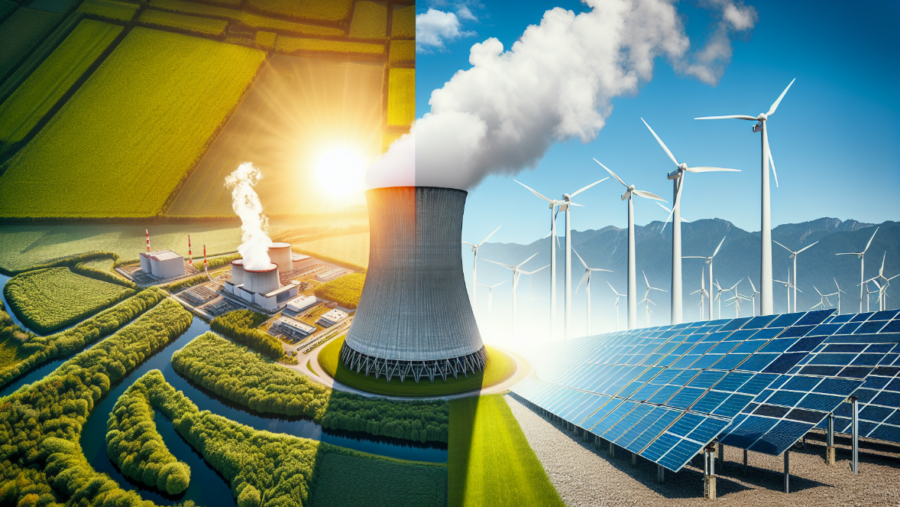 Kernenergie im Vergleich zu erneuerbaren Energien